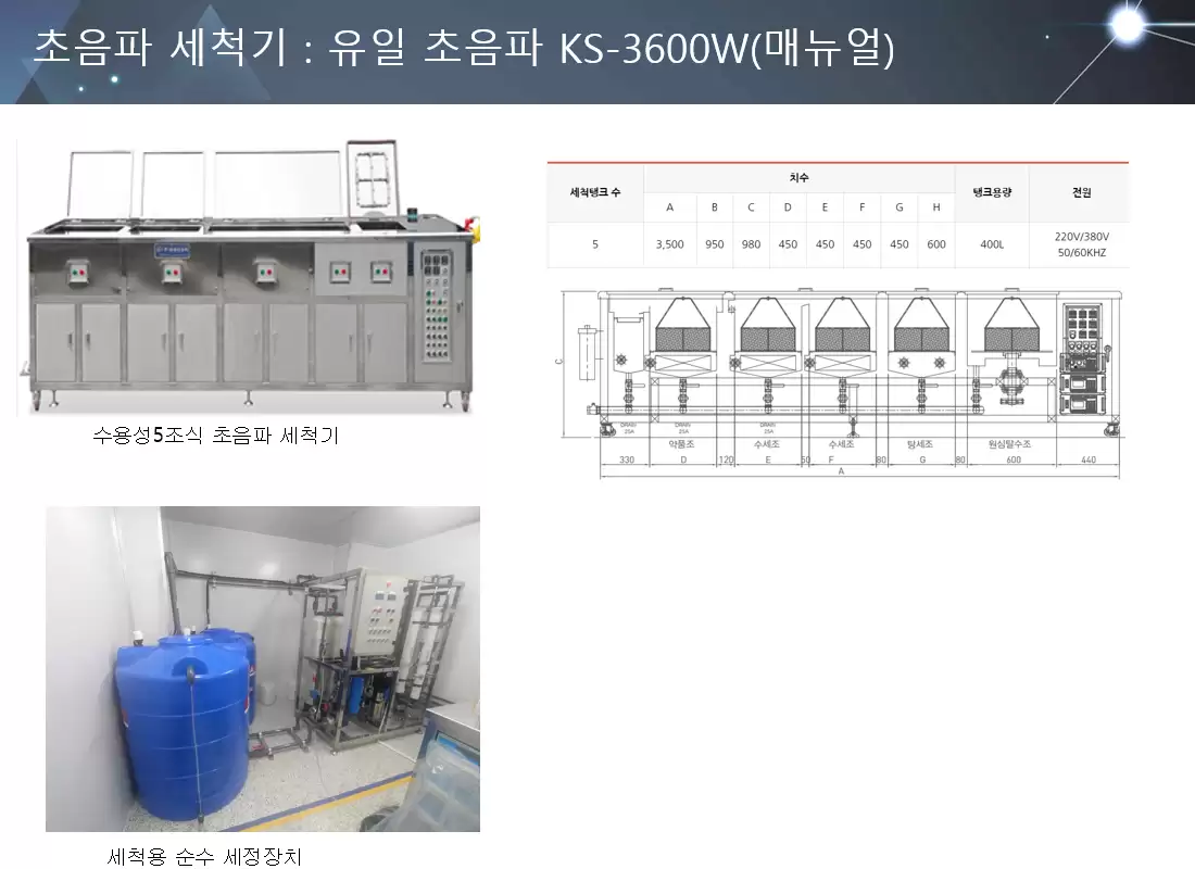 중고 5조 초음파 세척기 – 유일 초음파 KS-3600W