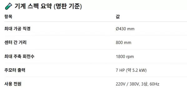 범용 선반 (기계식 수동 선반 / Manual Lathe) GOMT