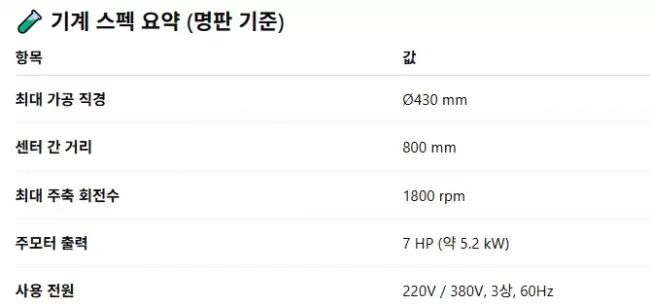 범용 선반 (기계식 수동 선반 / Manual Lathe) GOMT