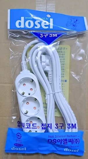 Ổ Cắm Điện Dosel DM2212 Hàn Quốc Skucho 3 Lỗ Dây Dài 3-5m – Chịu Tải Cao, An Toàn