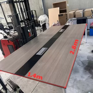 연결 테이블 2.8m × 1.4m 브라운-블랙