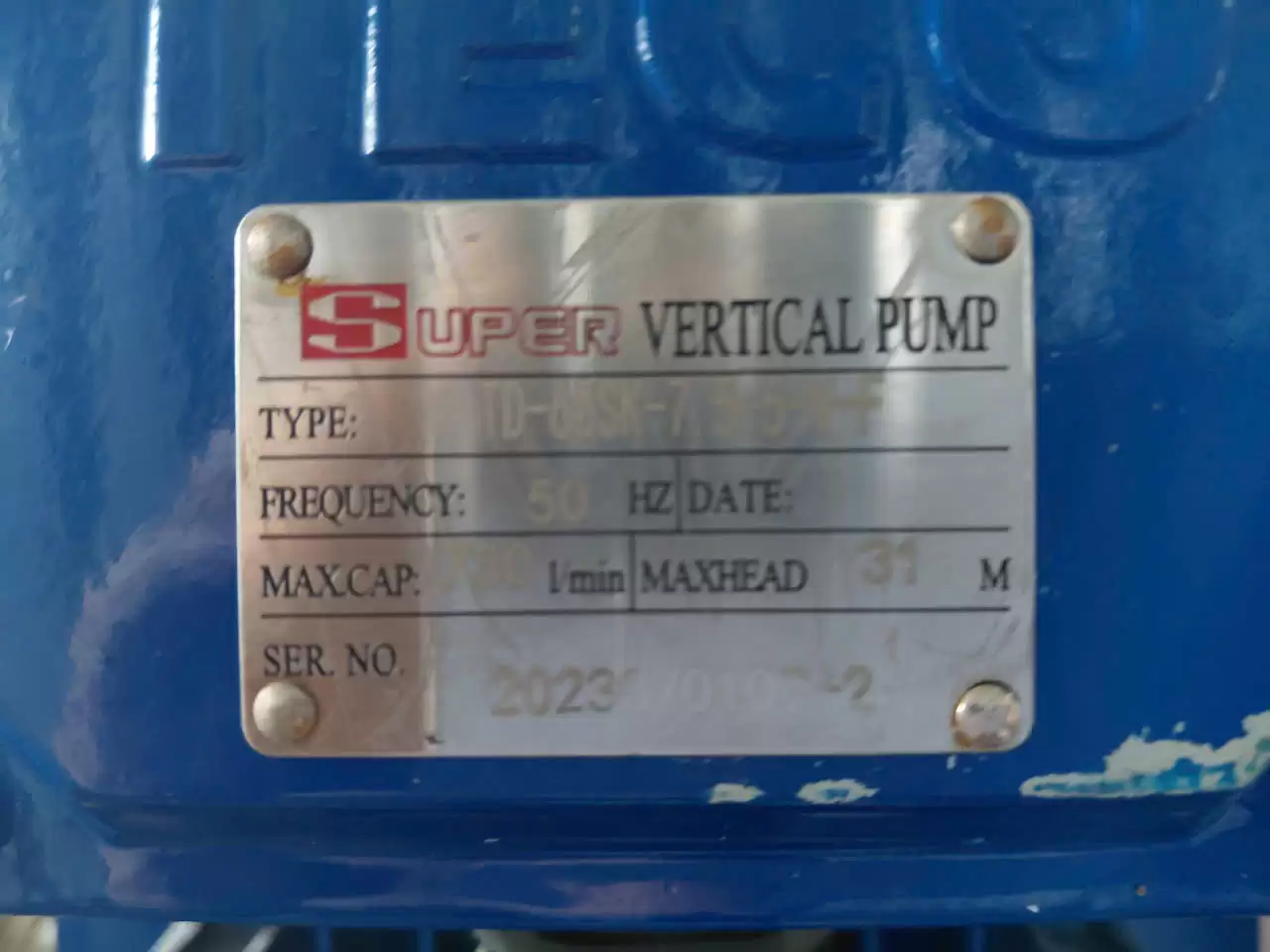 화학용입식펌프 DUCCHI YE3-132S1-2 5.5kW 1대 미사용 신품 처분 6 화학용입식펌프 DUCCHI YE3-132S1-2 5.5kW 1대 미사용 신품 처분