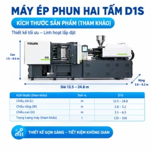 Máy Ép Phun Hai Tấm D1S Jiem Sangsa Chính Hãng – Hiệu Suất Cao