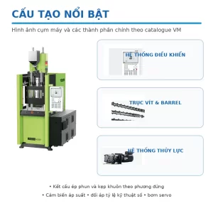 Máy Ép Phun Đứng VM V4 Yizumi – Hiệu Suất Cao, Tiết Kiệm Điện