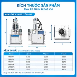 Máy Ép Phun Đứng VM V4 Yizumi – Hiệu Suất Cao, Tiết Kiệm Điện